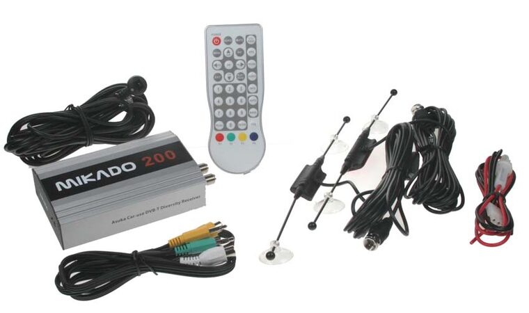 Mikado200 miniaturní DVB-T digitální tuner + 2 vnitřní prutové antény