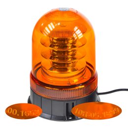 x LED maják, 12-24V, 18x3W, oranžový fix, ECE R65