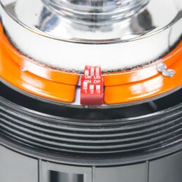 x LED maják, 12-24V, 18x3W, oranžový fix, ECE R65