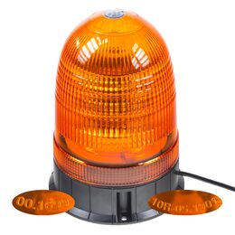 LED maják, 12-24V, 18x3W, oranžový fix, ECE R65