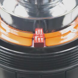 LED maják, 12-24V, 18x3W, oranžový fix, ECE R65