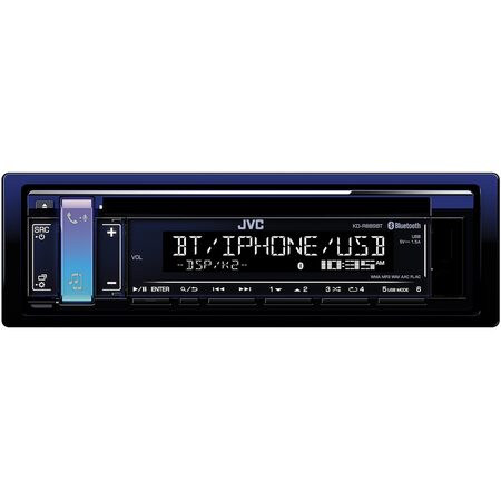 JVC autorádio s CD/MP3/USB/AUX/Bluetooth připojení/bílé podsvícení/odním.panel