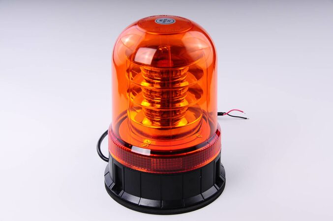 LED maják 12-24V, 18x3W oranžový pevný, ECE R65