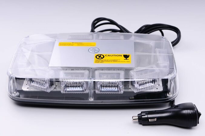 LED světelná rampa modrá, magnet, 30x 3W LED, ECE R65
