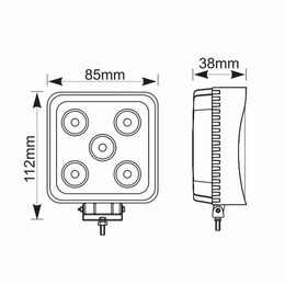 Pracovní světlo LED 1100 lm, 5xLED