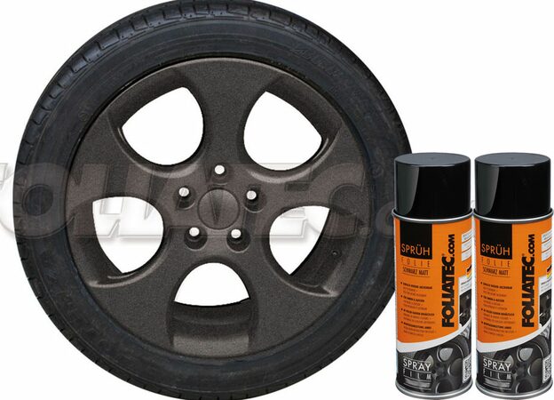 Sada 2ks spreje FOLIATEC - fólie ve spreji (plastidip) antracitová metalická celkem 800ml