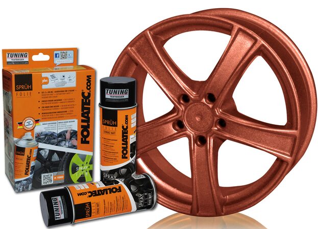 Sada 2ks spreje FOLIATEC - fólie ve spreji (plastidip) měděná metalická celkem 800ml