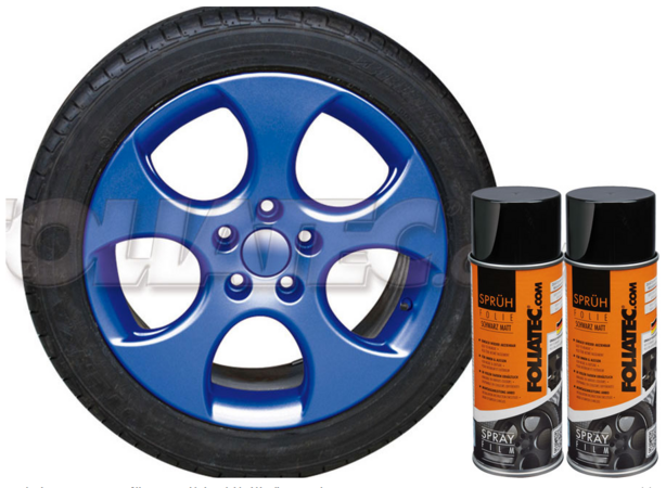 Sada 2ks spreje FOLIATEC - fólie ve spreji (plastidip) modrá lesklá celkem 800ml