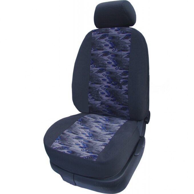 Autopotahy Škoda Superb I, nedělený, Velur modrý