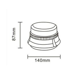 PROFI LED maják 12-24V 12x3W oranžový magnet ECE R65 87x140mm