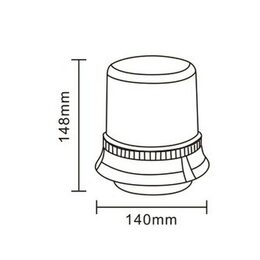 PROFI LED maják, 12-24V, 18x3W, oranžový magnetický, ECE R65