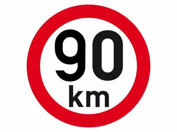 Samolepka reflexní rychlost 90 km, průměr 200 mm