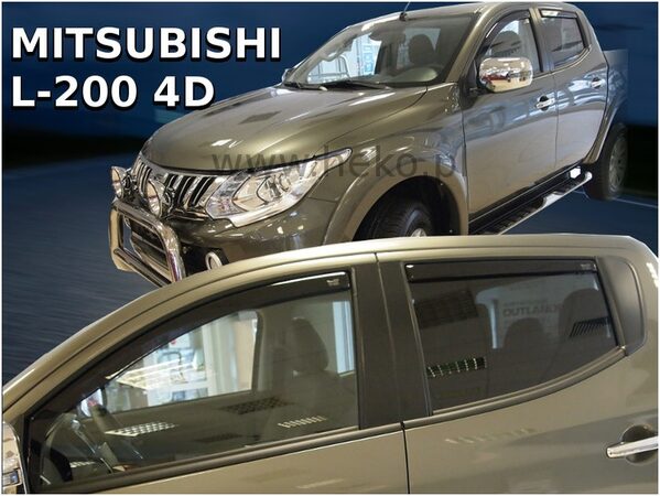Ofuky oken - Mitsubishi L 200 Double Cab 4D r.v. 2015->(+zadní)