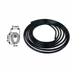 Samolepící ozdobná lišta nasunovací 3m 8x6mm - černá