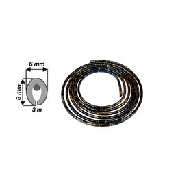 Samolepící ozdobná lišta nasunovací 3m 8x6mm - černo-zlatá