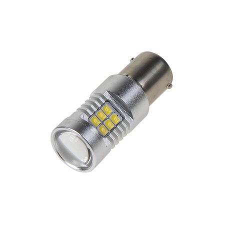 LED BA15s bílá, 12-24V, 21LED/2835SMD