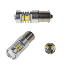 LED BA15s bílá, 12-24V, 21LED/2835SMD