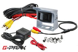 Zadní couvací kamera G-PARK 120° bílá normální/zrcadlový obraz, cinch