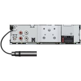 x JVC DAB / FM autorádio bez mechaniky/Bluetooth/USB/AUX/červené pods./odním.panel