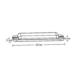 LINEAR LED 6x5W LED, 12-24V, oranžový, ECE R65
