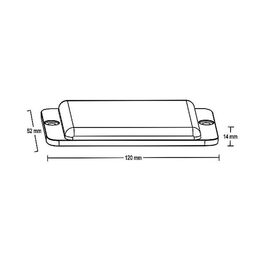 LINEAR LED dual 12x5W LED, 12-24V, oranžový, ECE R65