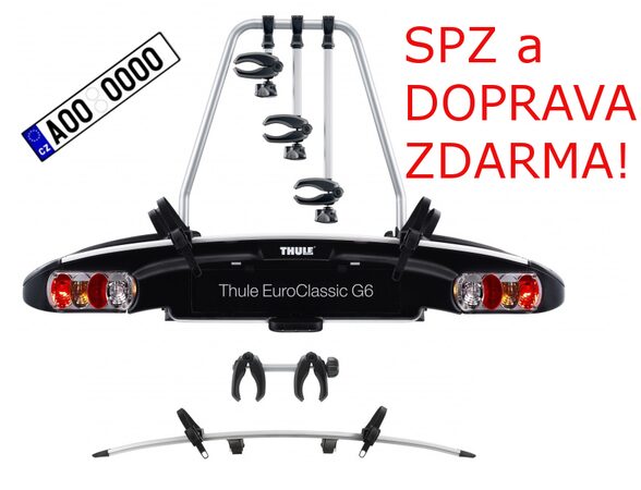 Nosič 4 kol Thule EuroClassic G6 929 + adaptér SPZ a DOPRAVA ZDARMA