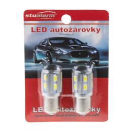 LED BA15s bílá, 12-24V, 16LED/5730SMD