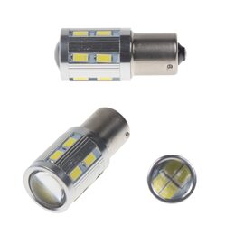 LED BA15s bílá, 12-24V, 16LED/5730SMD