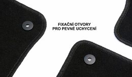 Koberce textilní Škoda OCTAVIA III 2013 s fixací - 4ks