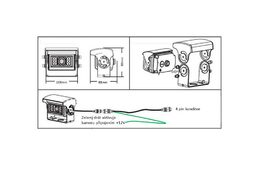 Profi kamerový systém 7" pro kamiony 12/24V - 20m kabel s vyhřívanou zaklápěcí kamerou