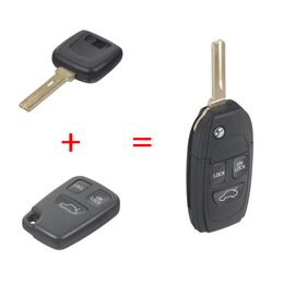 Náhr. obal klíče pro Volvo, 3-tlačítkový