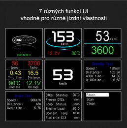 Palubní DISPLEJ 2,6" LCD, OBDII, FULL