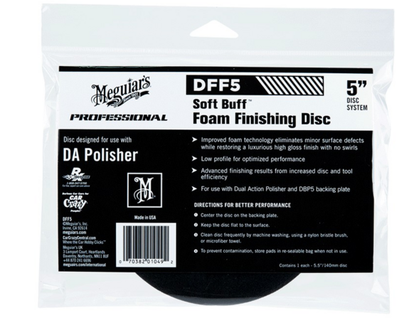 Meguiar's Soft Buff Foam Finishing Disc 5" - finišovací a voskovací kotouč pro DA leštičku