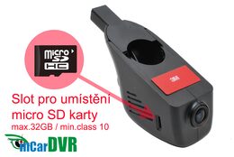 DVR kamera do auta HD, Wi-Fi, Škoda/Seat/VW