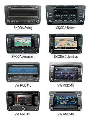 AUX vstup pro autorádia VW / Škoda / Seat