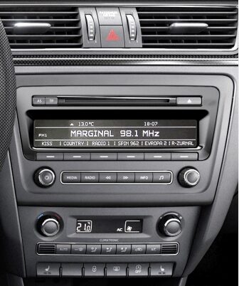 2DIN redukce pro Škoda Rapid 07/2012-