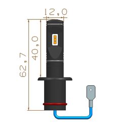 CSP LED H1 bílá, 12-24V, 30W, chrom