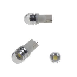 LED žárovka 12V T10 bílá, 1LED/3SMD s čočkou