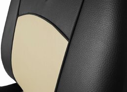 Autopotahy Škoda Rapid, kožené Tuning, se zadní loketní opěrkou, béžové