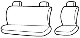 Autopotahy Volkswagen LT, 3 místa, od r. 1996-2006, antracit
