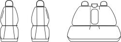 Autopotahy Ford Mondeo III, od r. 2000-2007, Eco kůže + alcantara černé
