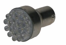 LED autožárovka (bal.pár) 12V s paticí BA 15s bílá, 19LED