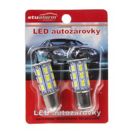 LED BA15s bílá, 12V, 27LED/3SMD