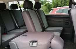 Autopotahy VOLKSWAGEN T6 TRANSPORTER, MULTIVAN, 9 míst,1+2+2+1+3, od r. 2015, šedo černé