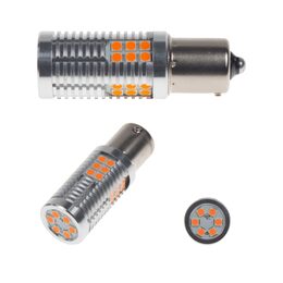 LED BAU15s oranžová, 12-24V, 30LED/3030SMD