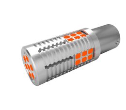 LED BAU15s oranžová, 12-24V, 30LED/3030SMD