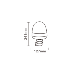 PROFI LED maják na držák 12-24V 16x3W oranžový ECE R65