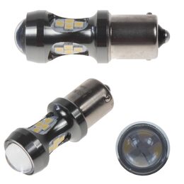 x LED BAU15s bílá, 12-24V, 16LED/3030SMD