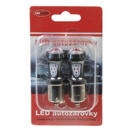 x LED BAU15s červená, 12-24V, 16LED/3030SMD