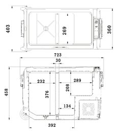 Chladící box DUAL kompresor 50l 230/24/12V -20°C APP